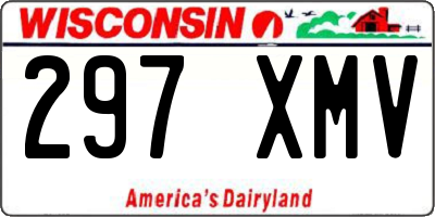 WI license plate 297XMV