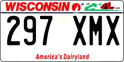 WI license plate 297XMX
