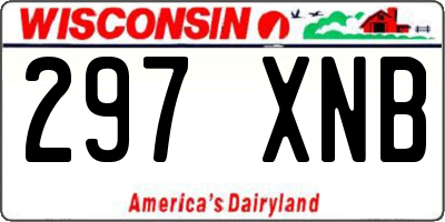 WI license plate 297XNB