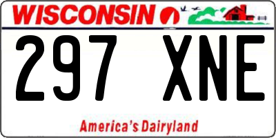 WI license plate 297XNE
