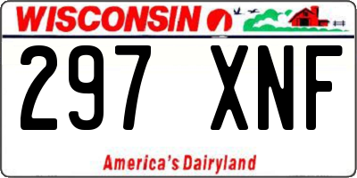 WI license plate 297XNF
