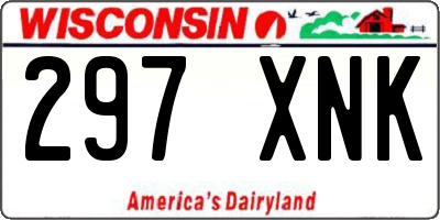 WI license plate 297XNK
