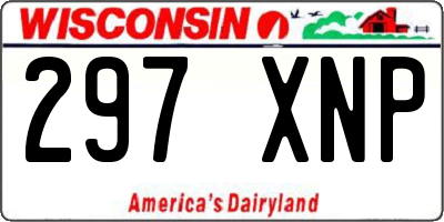 WI license plate 297XNP