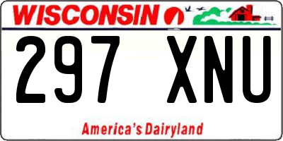 WI license plate 297XNU