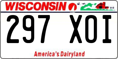 WI license plate 297XOI