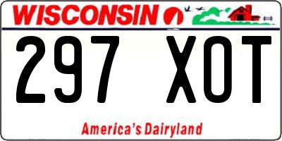 WI license plate 297XOT