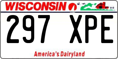 WI license plate 297XPE