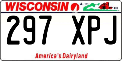 WI license plate 297XPJ