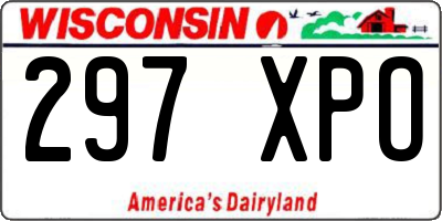 WI license plate 297XPO