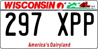 WI license plate 297XPP