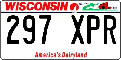 WI license plate 297XPR