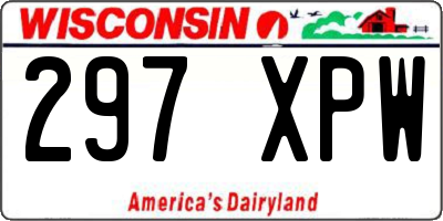 WI license plate 297XPW