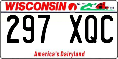 WI license plate 297XQC