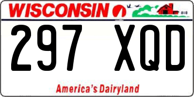 WI license plate 297XQD