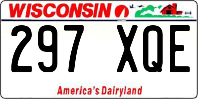 WI license plate 297XQE