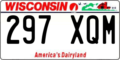 WI license plate 297XQM