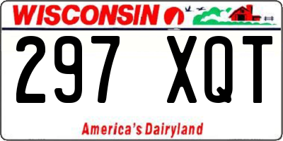 WI license plate 297XQT