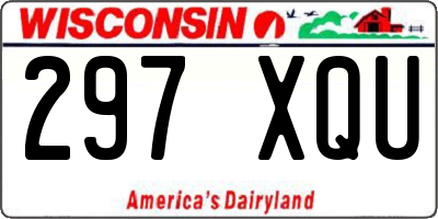 WI license plate 297XQU