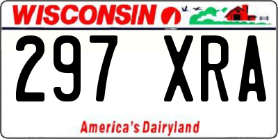 WI license plate 297XRA
