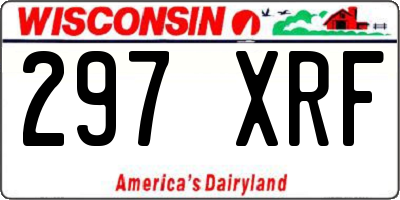 WI license plate 297XRF