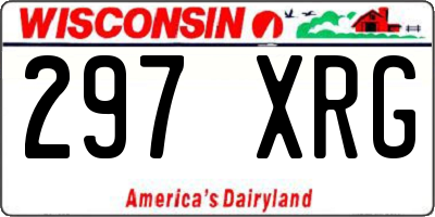 WI license plate 297XRG