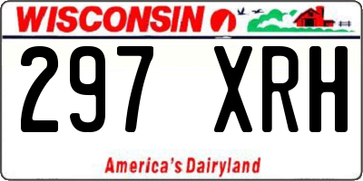 WI license plate 297XRH