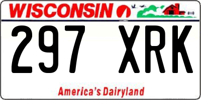 WI license plate 297XRK