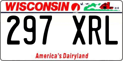 WI license plate 297XRL