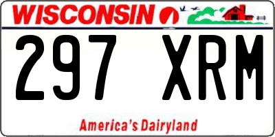WI license plate 297XRM