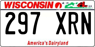 WI license plate 297XRN