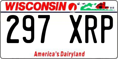 WI license plate 297XRP