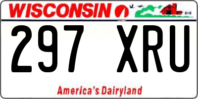 WI license plate 297XRU