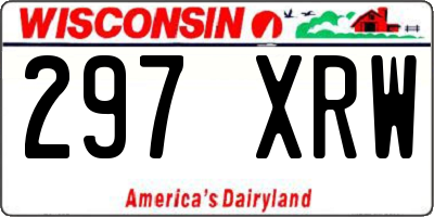 WI license plate 297XRW