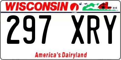 WI license plate 297XRY