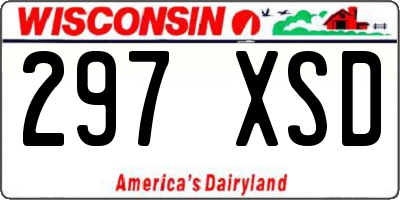 WI license plate 297XSD