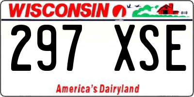 WI license plate 297XSE