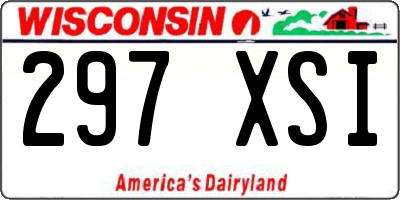 WI license plate 297XSI