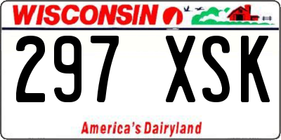 WI license plate 297XSK