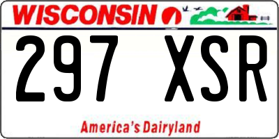 WI license plate 297XSR