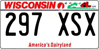 WI license plate 297XSX