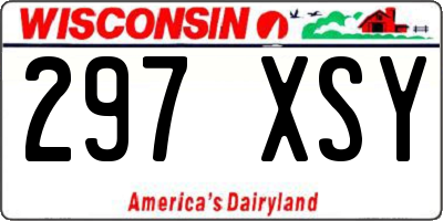 WI license plate 297XSY