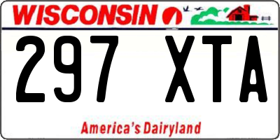 WI license plate 297XTA