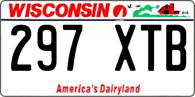 WI license plate 297XTB