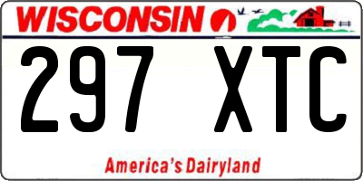 WI license plate 297XTC