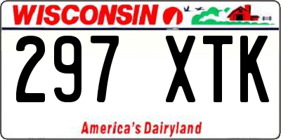 WI license plate 297XTK