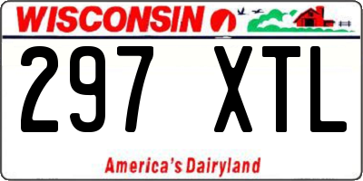 WI license plate 297XTL