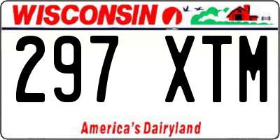 WI license plate 297XTM