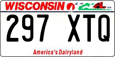 WI license plate 297XTQ