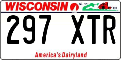 WI license plate 297XTR