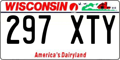 WI license plate 297XTY